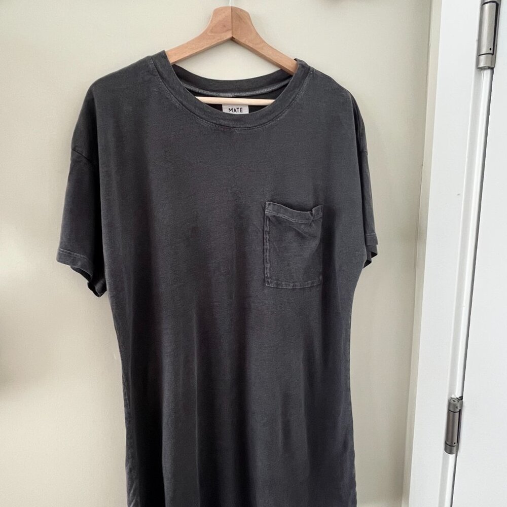 MATE the Label TENCEL Women's Sleep Tee Dress in Charcoal (Size M)